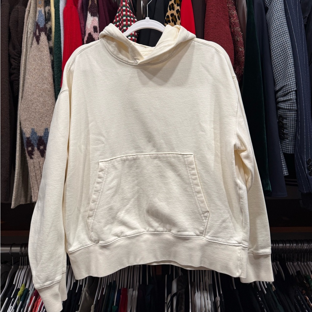 American Eagle Outfitters Men's Off-White Hoodie